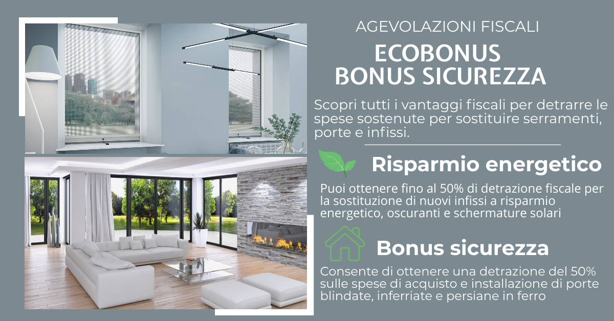 agevolazioni fiscali ecobonus bonus sicurezza